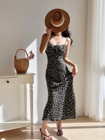 Load image into Gallery viewer, Onyx Floral Maxi Dress in Black