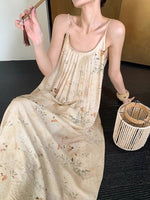 Load image into Gallery viewer, Floral Tent Maxi Dress in Beige