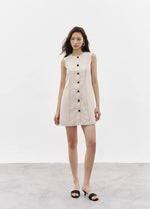 Load image into Gallery viewer, Tencel Mini Vest Dress // Shorts Set in Beige