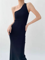 Load image into Gallery viewer, Toga Midi Dress in Black