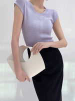 Load image into Gallery viewer, Ribbed Cap Sleeve Knit Top in Purple