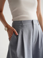 Load image into Gallery viewer, Tailored Long Shorts in Blue