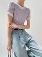 Load image into Gallery viewer, Textured Knit Top in Purple