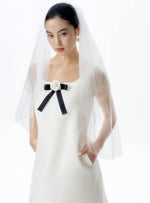 Load image into Gallery viewer, Bow Back Pocket Tailored Dress in White