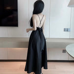 Load image into Gallery viewer, Sandstone Tie Maxi Dress in Black- S/M/L/XL