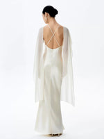 Load image into Gallery viewer, Multi-Way Drop Back Mermaid Gown + Detachable Sash in Cream