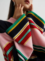 Load image into Gallery viewer, Oversized Striped Polo Top in Multi