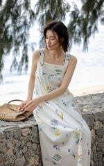 Load image into Gallery viewer, Floral Sleeveless Tent Dress in White