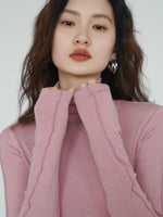 Load image into Gallery viewer, Tencel Line Turtleneck in Pink