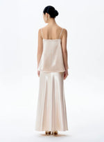 Load image into Gallery viewer, Satin Bow Cami Top// Maxi Skirt Set in Champagne