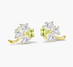 Load image into Gallery viewer, Diamante Clover Stud Earrings