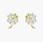 Load image into Gallery viewer, Diamante Clover Stud Earrings