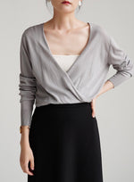Load image into Gallery viewer, Tencel Blend Twist Top in Grey