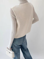 Load image into Gallery viewer, Knitted Sleeveless Vest in Cream