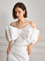 Load image into Gallery viewer, Oversized Triple Bow Cami Top in White