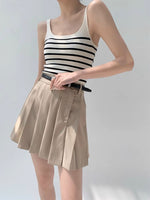 Load image into Gallery viewer, Square Neck Striped Knit Camisole in White