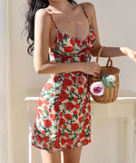 Load image into Gallery viewer, Scarlette Floral Cami Mini Dress in Orange