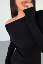 Load image into Gallery viewer, Toga Bodycon Knit Mini Dress in Black