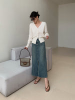 Load image into Gallery viewer, Wool Blend Cardigan in White