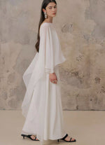 Load image into Gallery viewer, Sheer Kaftan Top in White