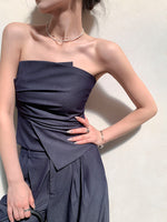 Load image into Gallery viewer, Bustier Top + Pants Set in Navy