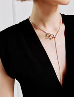 Load image into Gallery viewer, Double Loop Drop Necklace