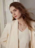 Load image into Gallery viewer, Double Chain Square Pendant Necklace