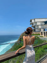 Load image into Gallery viewer, Drop Back Lace Mermaid Dress in White