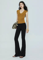 Load image into Gallery viewer, Curve Stretch Flare Leg Trousers in Black