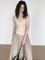 Load image into Gallery viewer, Shirring Cami Top in Beige