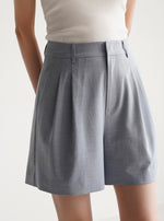 Load image into Gallery viewer, Tailored Long Shorts in Blue