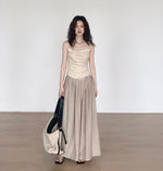 Load image into Gallery viewer, Shirring Cami Top in Beige