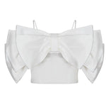 Load image into Gallery viewer, Oversized Triple Bow Cami Top in White