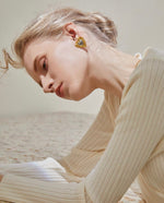 Load image into Gallery viewer, Heart Edge Earrings