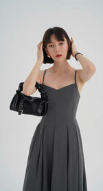 Load image into Gallery viewer, Tailored Pocket Cami Dress in Grey