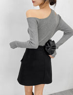 Load image into Gallery viewer, Toga Cutout Knit Top in Grey