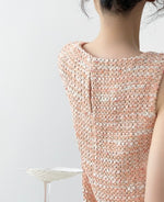 Load image into Gallery viewer, Tweed Button Mini Pocket Dress in Orange