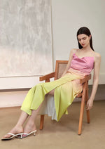 Load image into Gallery viewer, Ombre Drape Wrap Cami Dress in Pink/Yellow