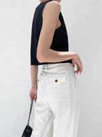 Load image into Gallery viewer, Relaxed Sleeveless Vest Top in Black