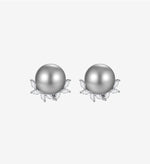 Load image into Gallery viewer, Pearl Diamante Edge Earrings