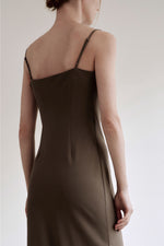 Load image into Gallery viewer, Korean Luiu Slip Cami Dress in Brown