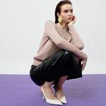 Load image into Gallery viewer, Amara Ribbed Knit Top in Creme