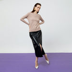 Load image into Gallery viewer, Amara Ribbed Knit Top in Creme