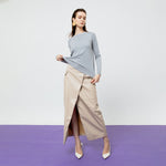 Load image into Gallery viewer, Amara Ribbed Knit Top in Grey