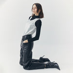 Load image into Gallery viewer, Aria Wide Leg Faux Leather Pants in Black