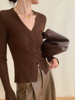 Load image into Gallery viewer, Ribbed Braid Top in Brown