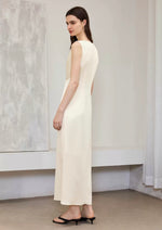 Load image into Gallery viewer, Textured Crepe Dress in Cream
