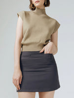 Load image into Gallery viewer, Wilma Pocket Mini Skirt in Graphite Grey