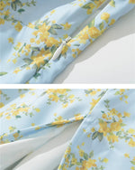 Load image into Gallery viewer, Astura Sweetheart Floral Slit Dress in Blue