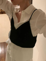 Load image into Gallery viewer, Korean Tie Back Camisole in Black